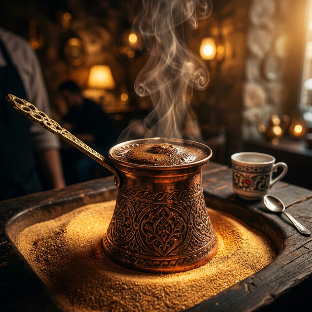 القهوة التركية على الرمل
